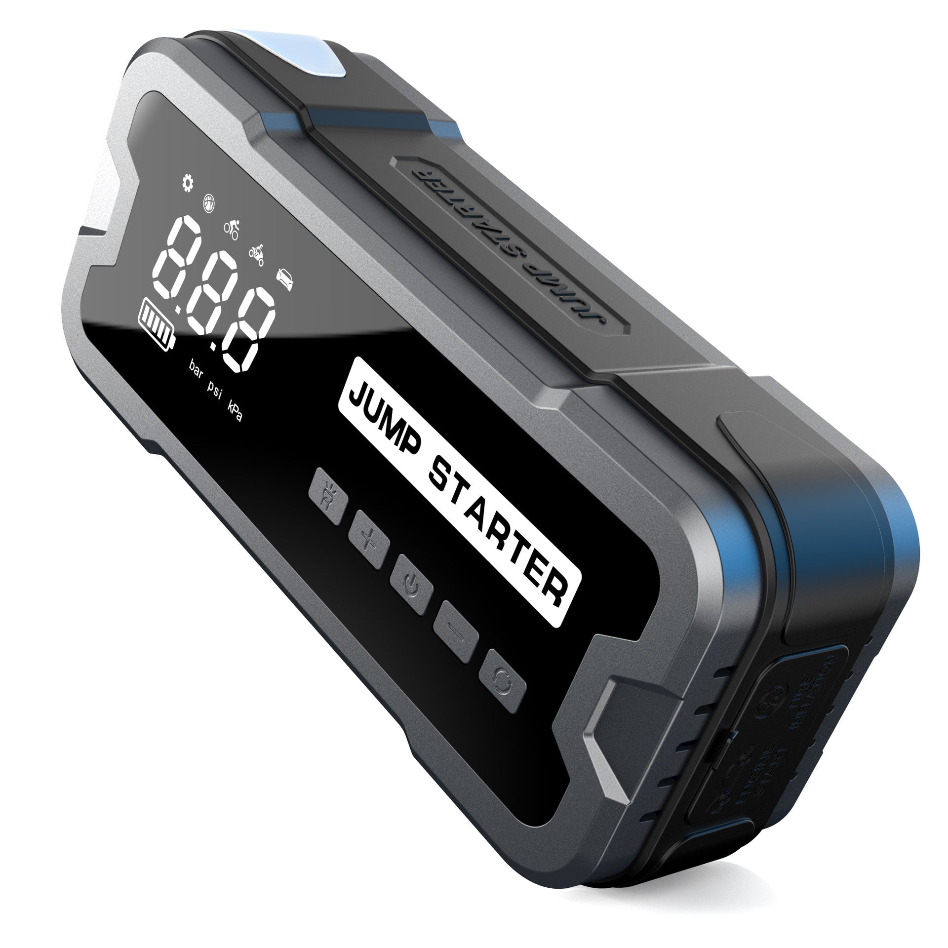Car Emergency Starting Power Supply Hot-Selling Style Large-Capacity Car Air Pump Starts in One Second and Can Be Silk-Screened with Logo